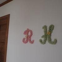 イニシャルフラワー～紡ぐ花～　ウェルカムボードやインテリアにおすすめ　プリザーブドフラワー