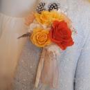 【SALE】入学・結婚式に♪プリザーブドフラワーカラーコサージュ　オレンジ