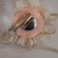 【SALE】入学・結婚式に♪プリザーブドフラワーナチュラルコサージュ　オレンジ/ホワイト