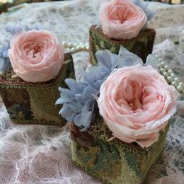 【SALE】ゴブランボックスアレンジ　プリザーブドフラワー