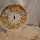 丸型ホワイトウッド花時計～カラー選べるセミオーダー