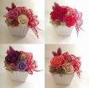 選べる4カラー♪チェックリボンスクエアアレンジ　ケース付