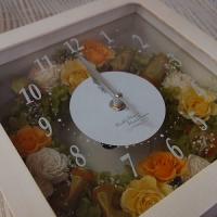 お祝ギフト人気No.1! 時を刻むお花【花時計・シャビー】ナチュラル
