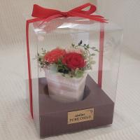 Pink Heat～ピンクハート～クリアケース付プリザーブドフラワーアレンジ/ホットピンク