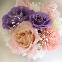 ロイヤルプリンセス　パープル　プリザーブドフラワーアレンジ　クリアケース付