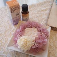 認知症予防に♪アロマで香る・フラワーストーン&ネックレス　ギフトセット