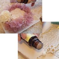 認知症予防に♪アロマで香る・フラワーストーン&ネックレス　ギフトセット