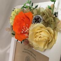 ナチュラルフラワーフォトフレーム　プリザーブドフラワー