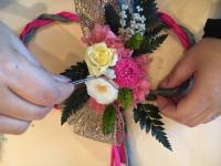 【送料無料】手作りキット　12月お正月のしめ飾りアレンジ　プリザーブドフラワー