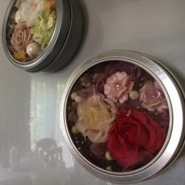 マグネットスパイスケース　プリザーブドフラワーアレンジ