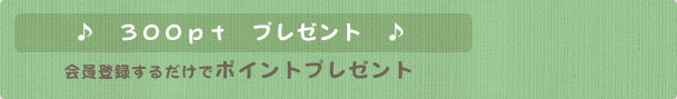 会員登録するだけでポイントプレゼント
